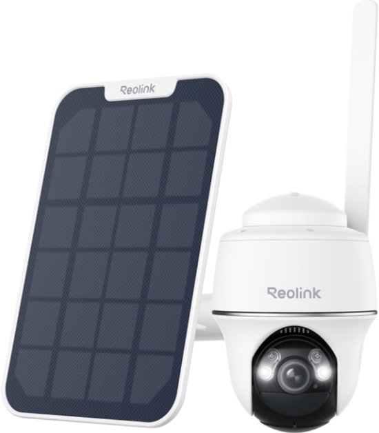 Reolink Go PT Plus + zonnepaneel 5MP 2K+ 4G LTE PT Mobiele Beveiligingscamera Buiten, 355°/140° Panoramisch/Kantel, Draadloos Zonne-energie, Kleuren Nachtzicht, Detectie van personen, voertuigen en dieren, Geen wifi nodig van Reolink