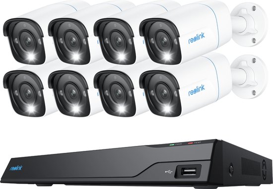 Reolink NVS16-8MB8 - set 8x camera's + recorder van Reolink