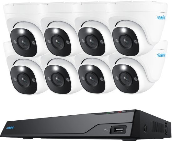 Reolink NVS16-8MD8, slimme 8 MP PoE beveiligingsset met persoons- en voertuigdetectie van Reolink