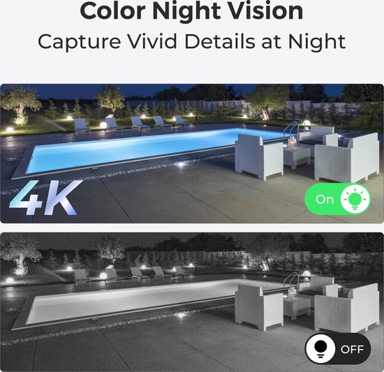 Reolink P434 - Netwerkbewakingscamera - 4K - buitencamera - PoE - 3x optische zoom - detectie van personen/voertuigen/dieren - nachtzicht in kleur van Reolink