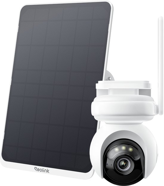 Reolink Toonaangevende 4K Wi-Fi 6 batterijaangedreven camera met continue opname, 360° Automatische Tracking en 4K ColorX nachtzicht - Altas PT Ultra met zonnepaneel van Reolink