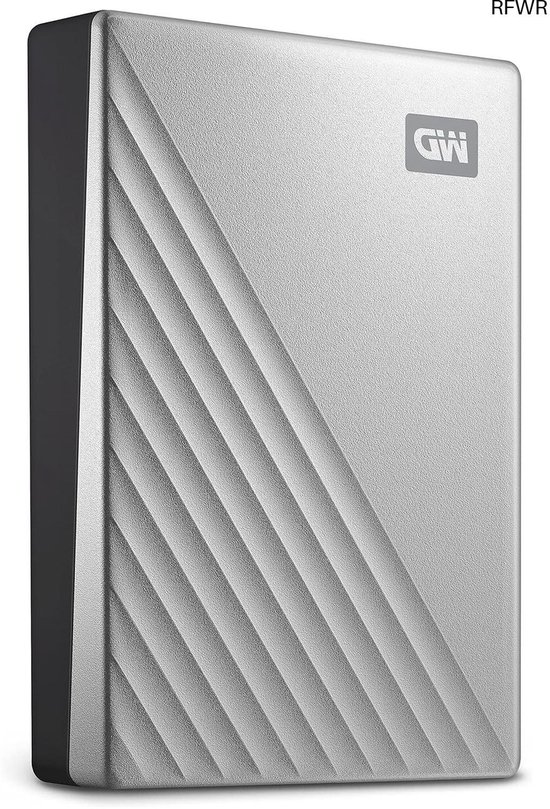 RFWR® 4TB Draagbare HDD voor Mac met USB-C, Back-up en Wachtwoordbeveiliging van Merkloos