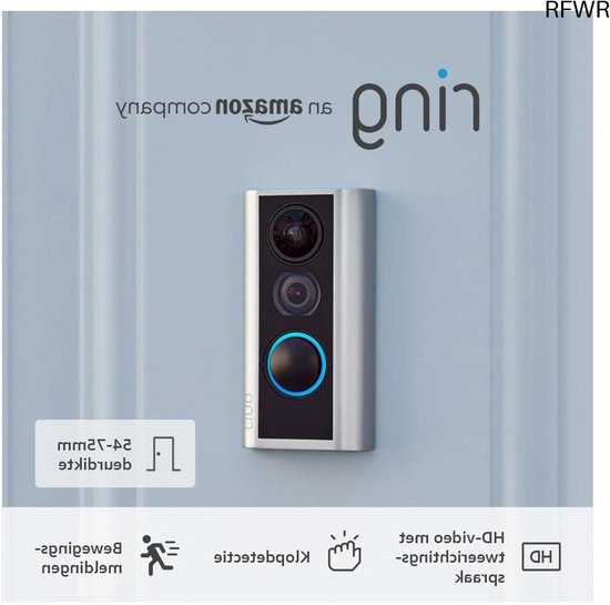 RFWR® Draadloze Deurspioncamera met 1080p HD Video - Voor Deuren met Standaard Kijkgaten van RFWR