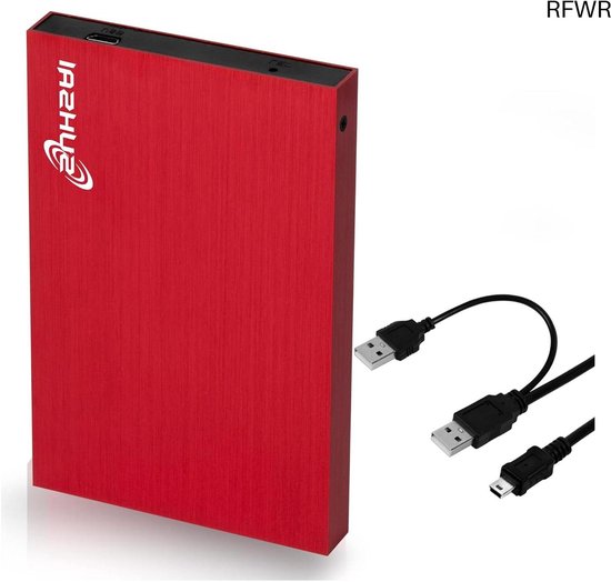 RFWR® Draagbare externe harde schijf 1TB - USB 2.0 - 2,5 inch HDD voor pc, laptop, Mac en Chromebook van Merkloos