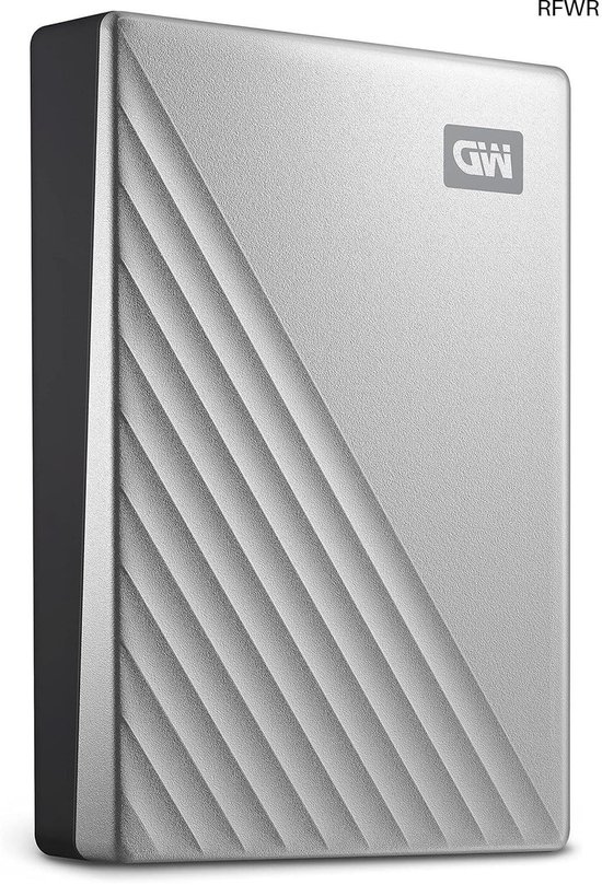 RFWR® Draagbare externe harde schijf 4 TB - USB-C, compatibel met PC, Xbox en PS4, met 256-bits AES-hardwareversleuteling