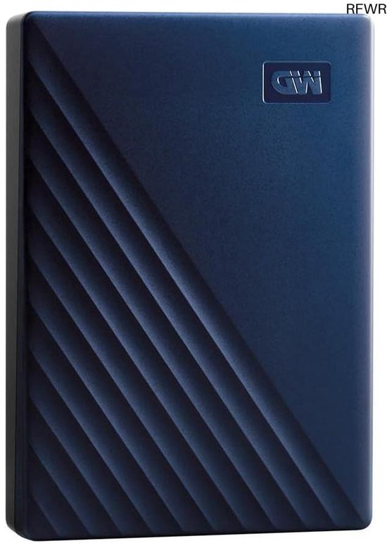 RFWR® Draagbare harde schijf 5 TB - Slank ontwerp, Compatibel met Time Machine, USB-C en USB-A, Wachtwoordbeveiliging