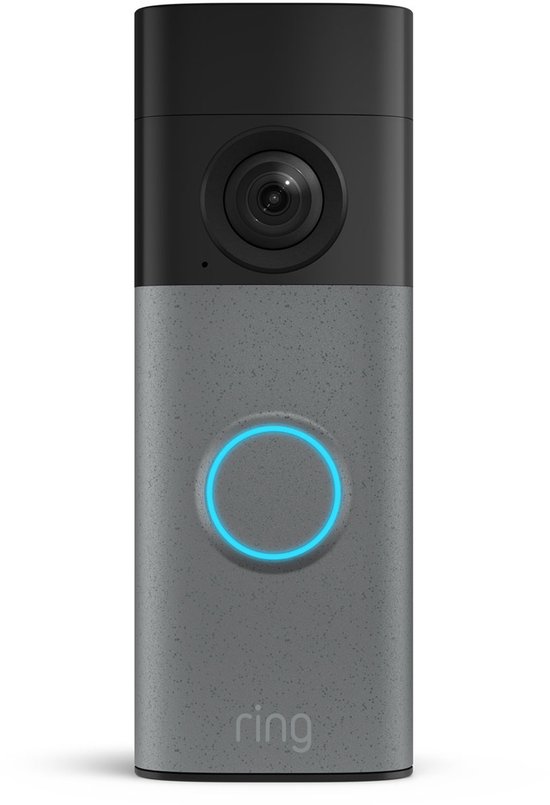 Ring Battery Video Doorbell (2ng Gen) Speckled Grey - 2K video van Merkloos