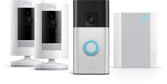 Ring Battery Video Doorbell met Chime en 2-pack camera op batterij - Bundel van Merkloos