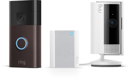 Ring Battery Video Doorbell met Chime en Binnencamera - Bundel van Merkloos