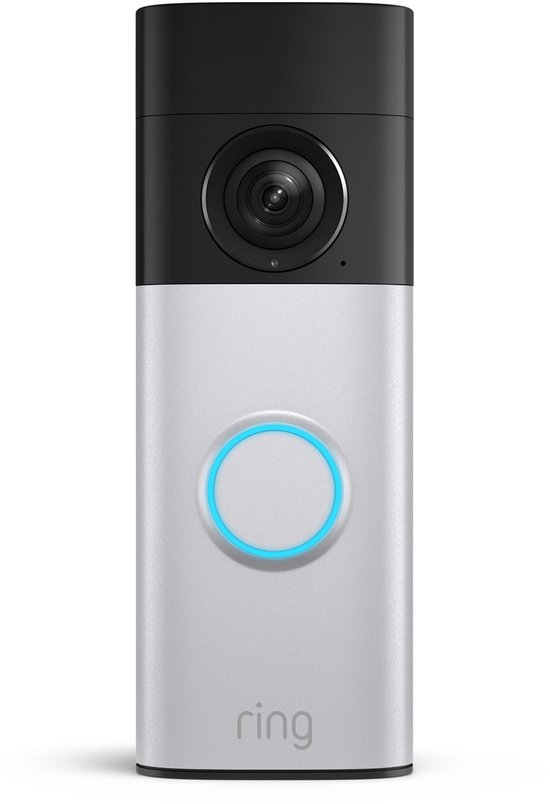 Ring Battery Video Doorbell Plus (2nd Gen) - Nickel Silver - 2k video - batterij van Merkloos