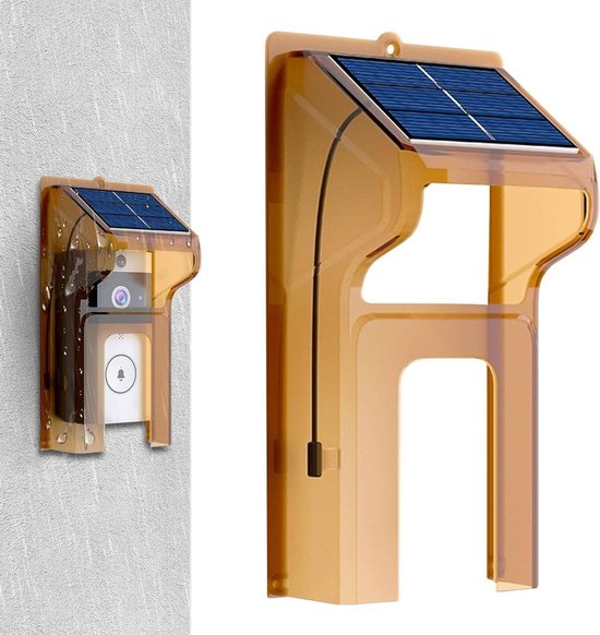Ring Deurbel Cover - Chime Camera Protector - Buiten Beveiliging - Transparant Gezichtsontwerp - 24 x 12 x 8 cm