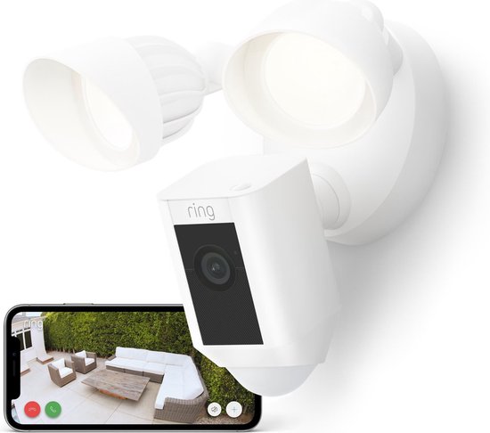 Ring Floodlight Cam Wired Plus - Wit van Ring
