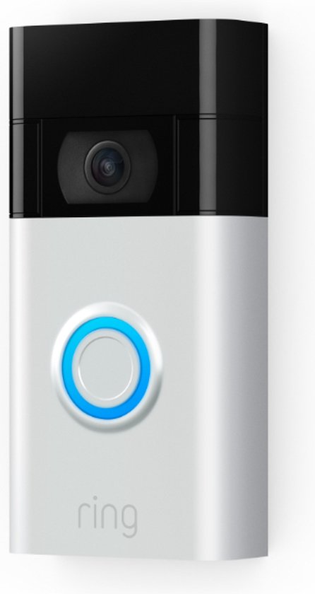 Ring Video Deurbel (2de generatie) - Draadloos - 1080p HD-video - Zilver van Ring