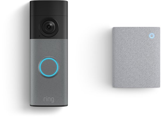 Ring Videodeurbel op batterij (nieuwste generatie) - met Chime - Speckled Grey van Ring