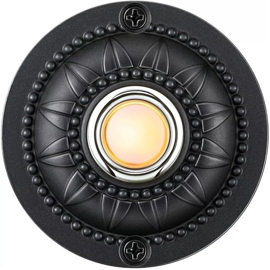 Ronde Metalen Drukknop Deurbel met LED Verlichting - Waterdicht en Klassiek Ontwerp