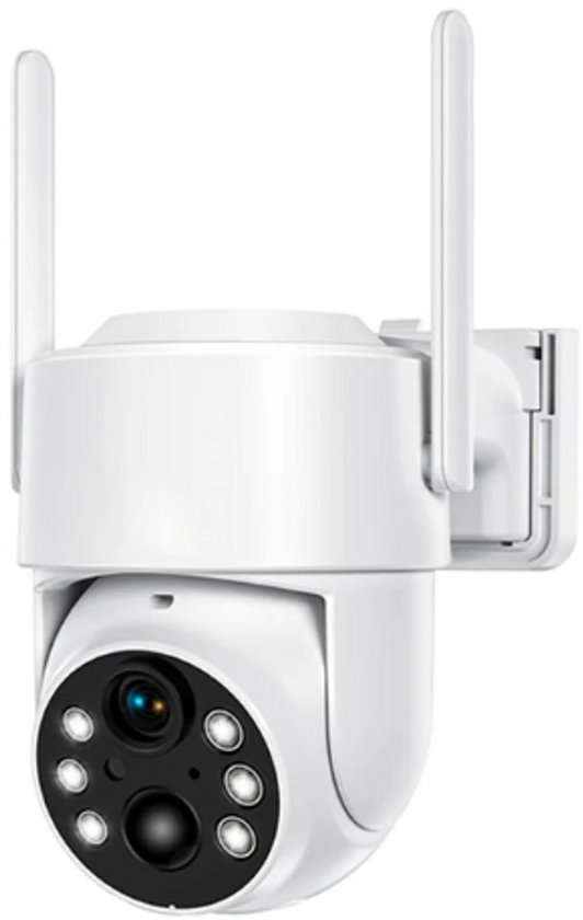 Rustive Beveiligingscamera - met Wifi en App - 4 Mp - 128G opslag - Batterij op Zonnepaneel - Nachtzicht - Camera voor Buiten - Wit van Rustive