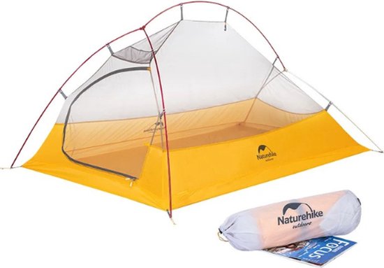 Rustive Cloudup Tent - 2 Persoons Kampeerten - 3000MM - Draagbaar - Camping Tent - 10D - Incl. Gratis Mat - 130x105cm van Rustive