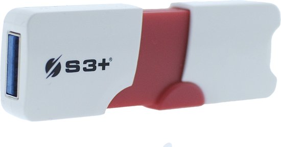 S3Plus Technologies Space + E1 USB flash drive 64 GB USB Type-A 3.2 Gen 1 (3.1 Gen 1) Rood, Wit van Merkloos