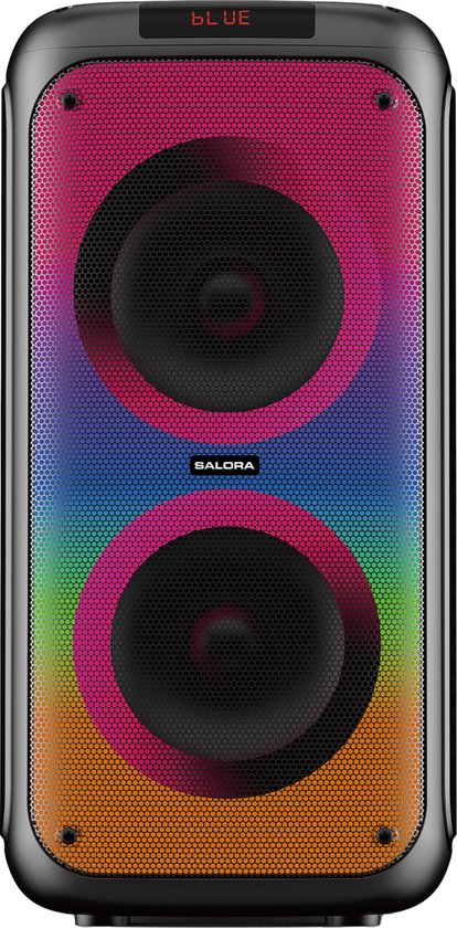 Salora L1 - Party Box - Party Speaker - Draadloze stereoluidspreker Zwart van Salora