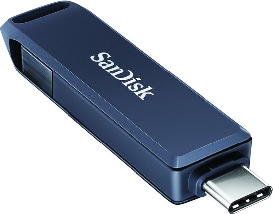 SanDisk iXpand USB flash drive 128 GB USB Type-C / Lightning 3.2 Gen 1 (3.1 Gen 1) Blauw van Merkloos
