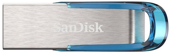 SanDisk Ultra Flair USB flash drive 128 GB USB Type-A 3.2 Gen 1 (3.1 Gen 1) Blauw, Zilver van SanDisk