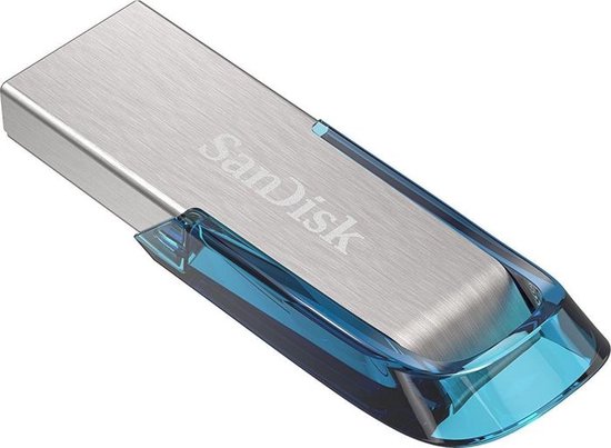 SanDisk Ultra Flair USB flash drive 64 GB USB Type-A 3.2 Gen 1 (3.1 Gen 1) Blauw, Zilver van SanDisk