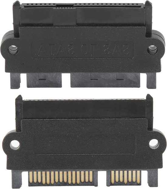 SAS to SATA Adapter SF092 - 22 Pin to 7 Pin+15 Pin SATA Hard Disk Motherboard 15PIN Power Supply Converter (Black) van Merkloos