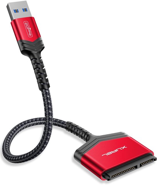 SATA naar USB 3.0 Adapter voor 2.5" Hardeschijven en SSD's, Ondersteunt UASP en Trim, Compatibel met Windows, MacOS en Linux