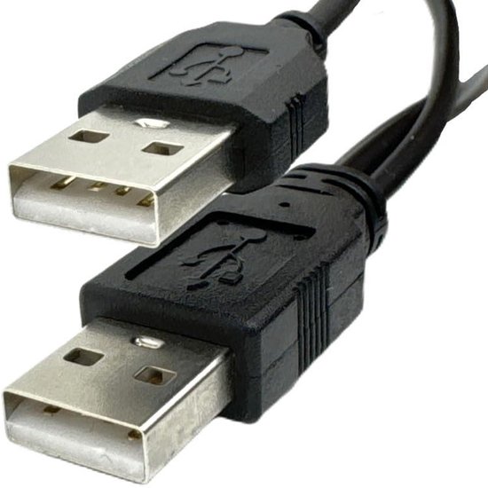 SATA naar USB Adapter - Externe Harde Schijf Kabel - Data Overzetten - Dubbele USB Aansluiting - 25 cm - Zwart