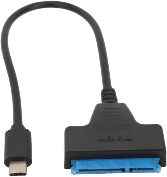 SATA naar USB C Adapter - Harde schijf kabel - Opslag uitbreiden - Ondersteunt 6Gbps UASP - 2.5 inch - Zwart
