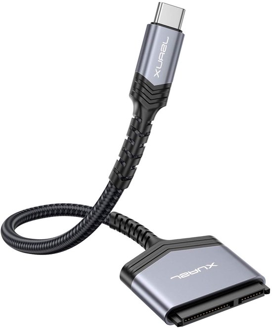 SATA naar USB C kabel voor 2.5" SSD en HDD, USB C 3.1 adapter voor dataoverdracht en compatibiliteit met Thunderbolt 3 apparaten