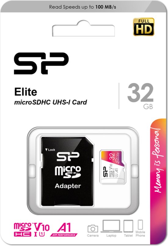 SD Silicon Power Elite 32 GB MicroSDHC UHS-I Klasse 10 van Silicon Power