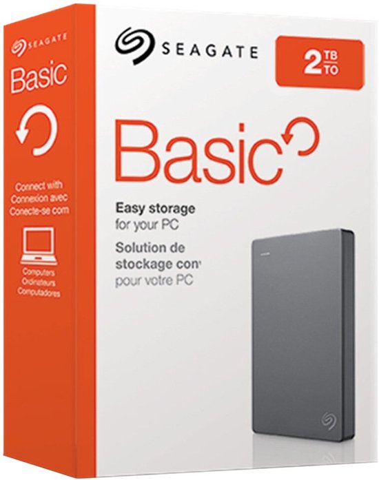 Seagate Basic externe harde schijf 2TB Zilver van Merkloos