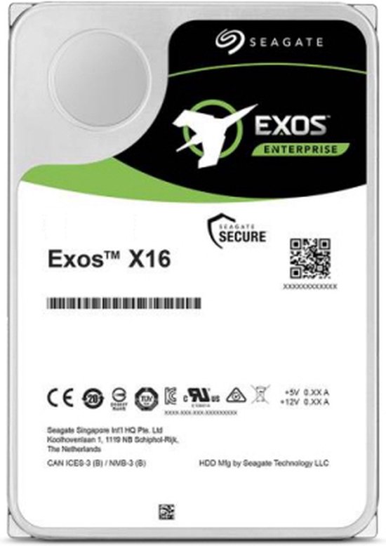Seagate Enterprise ST12000NM003G interne harde schijf 12 TB 7200 RPM 256 MB 3.5" SATA III van Merkloos