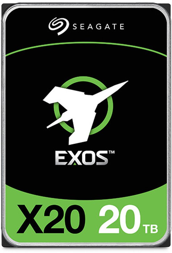 Seagate Exos X20 ST20000NM007D - Vaste schijf 20 TB - intern - SATA 6Gbs - 7200 tpm -buffer: 256 MB van Seagate