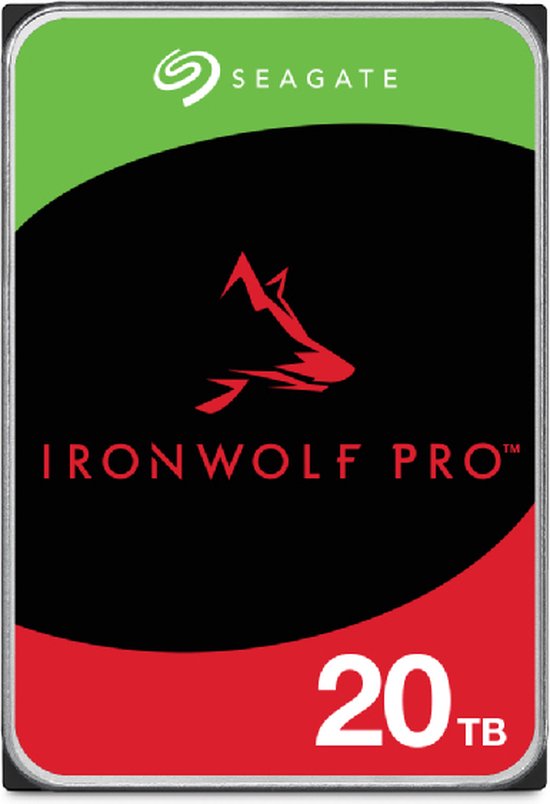 Seagate IronWolf Pro - Interne harde schijf - NAS HDD - 256MB Cache - 20 TB van Seagate