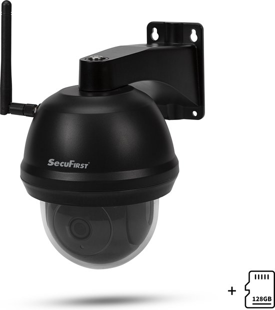 SecuFirst CAM214Z met 128GB opslag Dome Camera zwart - IP Camera draai- en kantelbaar voor buiten - FHD 1080P van SecuFirst