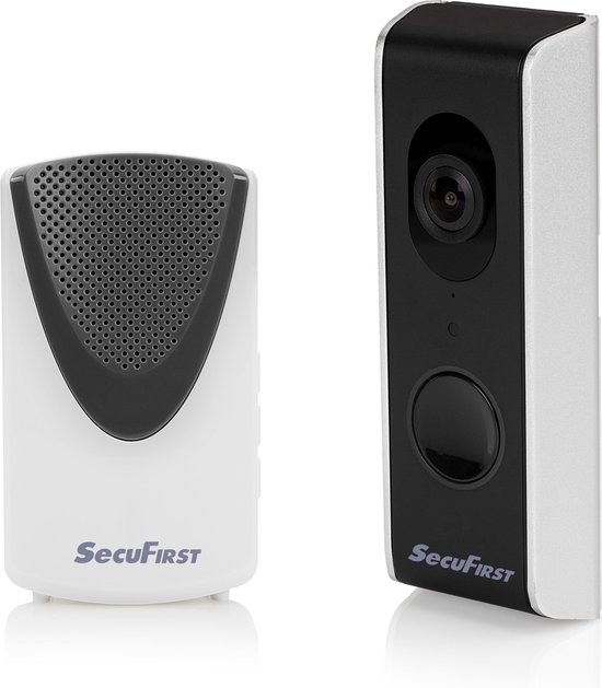 SecuFirst DID701B Slimme Video deurbel met camera met draadloze gong Zwart Grijs - 1080P van SecuFirst