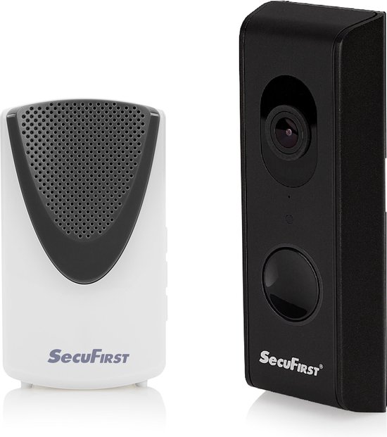 SecuFirst DID701BB Slimme Video deurbel met camera met draadloze gong Zwart - 1080P van SecuFirst