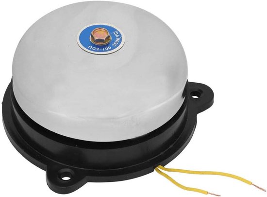 Signaalbel Wandmontage - Ringbel Elektrisch - Alarm Meldingen - Inwendige Slag - 4 inch - Zwart