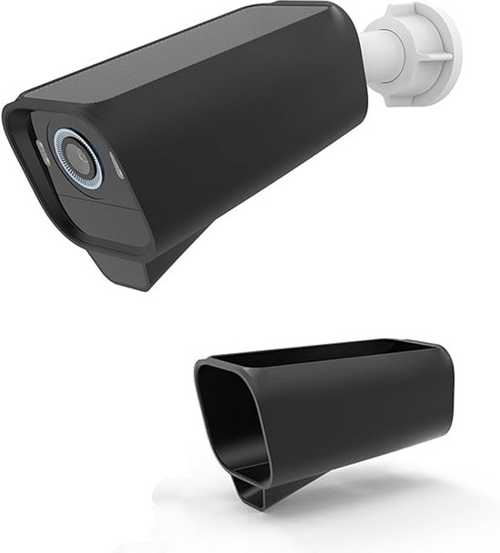 Siliconenhoes - 1 Stuks - Geschikt Voor Eufy S3 Pro-Camera's - Waterdicht - Waterdichte Siliconenhoes - Bewakingscamera's - Waterdicht En UV-Bestendig - Binnen- En Buitengebruik - Zwart van Merkloos