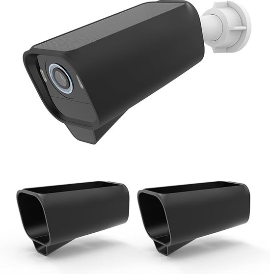 Siliconenhoes - 2 Stuks - Geschikt Voor Eufy S3 Pro-Camera's - Waterdicht - Waterdichte Siliconenhoes - Bewakingscamera's - Waterdicht En UV-Bestendig - Binnen- En Buitengebruik - Zwart van SmartCam Protect