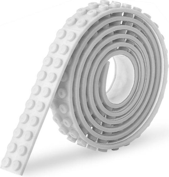 Sinji Play Stick & Brick - Flexibel Speelgoedtape - Lego Tape – Geschikt voor Lego City, Lego Creator, Lego Friends – Wit van Sinji