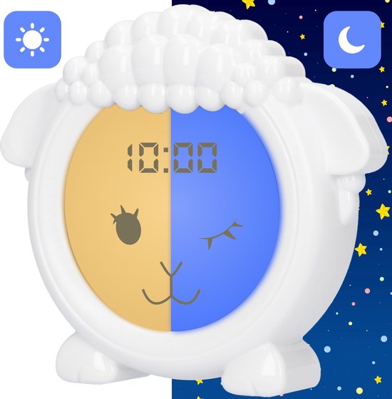 Slaaptrainer - Kinderwekker - Slaapwekker - Oplaadbaar - Nachtlampje Kinderen - Slaaptrainer Schaap Kinderen - Met Dimfunctie - Daily Logix' van Daily Logix