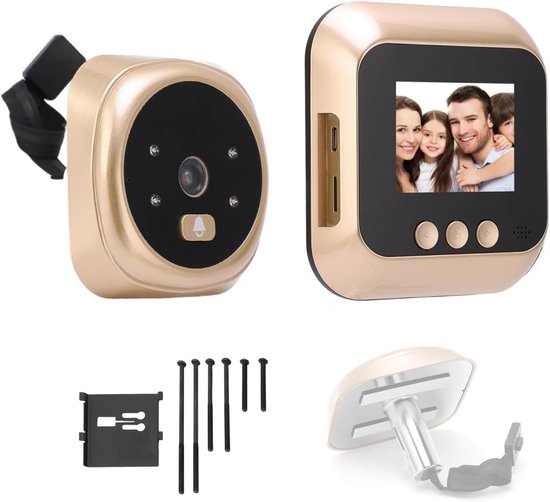 Slim Deurbel Camera met HD Scherm en Groothoeklens 160 Graden