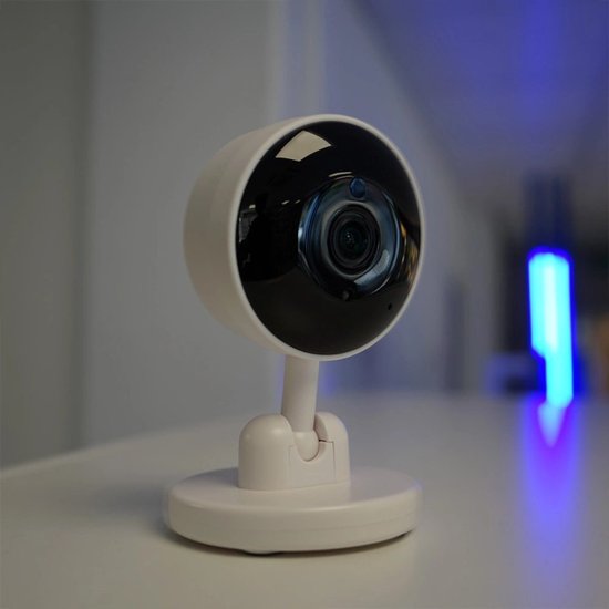 Slimme camera op wifi - Verstelbare wifi camera - Smart camera - Nachtmodus - Bewegingsdetectie - 3 megapixel - Werkt met de Smart Life App - Wit van Merkloos