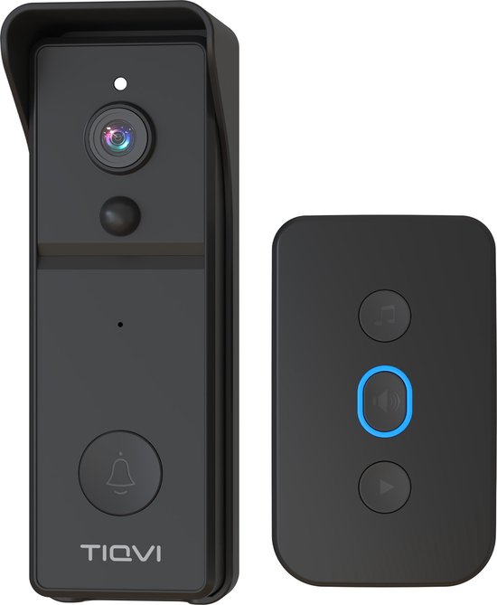 Slimme Deurbel met Camera – Draadloze Video Deurbel zonder Abonnement - WiFi - Full HD - Incl. Chime van Alecto