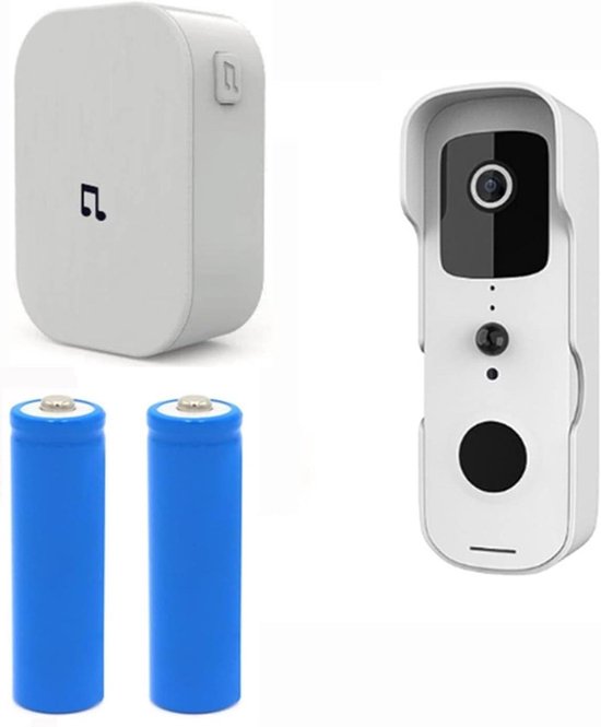 Slimme Deurbelcamera - Video Intercom - Huisbeveiliging Thuis - Waterdicht Design - 50m Bereik - Wit