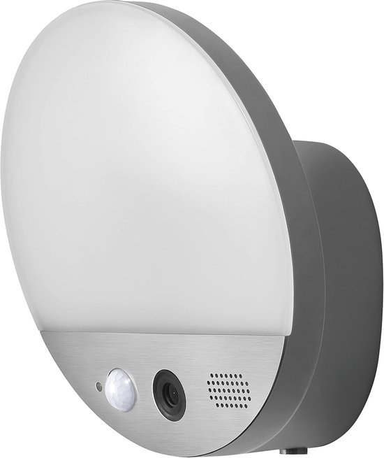 Slimme Tuinlamp Camera - Wandlamp Beveiliging - Buiten Verlichting - Ingebouwde Wifi Camera - 18x10.5x10.5 cm - Staal