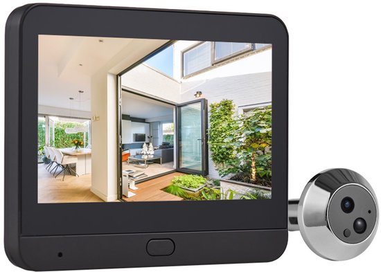 Slimme Video Deurbel met Camera en Gong Inclusief App - 1080P Full HD Wifi Deurspion - Digitaal Kijkgaatje van Merkloos